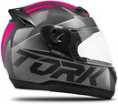 CAPACETE EVOLUTION G7, PRETO/ROSA, TAM. 58