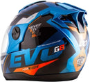 CAPACETE FECHADO EVOLUTION 788 G8 EVO FOSCO GRAFITE - LARANJA TAM. 60
