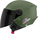 CAPACETE ABERTO NEW LIBERTY 3 ELITE FOSCO VERDE MILITAR TAM. 60 VIS. FUMÊ