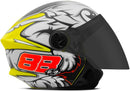 CAPACETE FECHADO R8 PRO BRILHANTE PRETO - VERDE TAM. 56