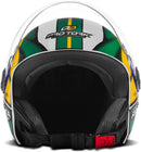 CAPACETE NEW LIBERTY THREE PATRIOTA 60 BRANCO/VERDE, MODELO: CAP-877BCVD