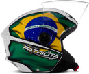 CAPACETE NEW LIBERTY THREE PATRIOTA 60 BRANCO/VERDE, MODELO: CAP-877BCVD