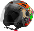 CAPACETE ABERTO NEW LIBERTY 3 COYOTE BRILHANTE PRETO TAM. 60