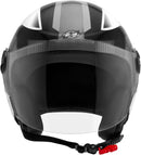 CAPACETE ABERTO NEW LIBERTY 3 PRO BRILHANTE PRETO – VERMELHO TAM. 60