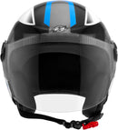 CAPACETE ABERTO NEW LIBERTY 3 PRO BRILHANTE PRETO – VERMELHO TAM. 60