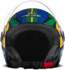 CAPACETE NEW LIBERTY THREE PATRIOTA 60 BRANCO/VERDE, MODELO: CAP-877BCVD