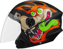 CAPACETE ABERTO NEW LIBERTY 3 COYOTE BRILHANTE PRETO TAM. 60