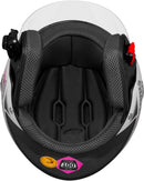 CAPACETE ABERTO NEW LIBERTY 3 PRO BRILHANTE PRETO – VERMELHO TAM. 60
