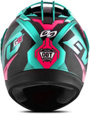 CAPACETE FECHADO EVOLUTION 788 G8 EVO FOSCO VERDE TURQUESA - PINK TAM. 60