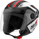 CAPACETE ABERTO NEW LIBERTY 3 PRO BRILHANTE PRETO – VERMELHO TAM. 60