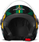 CAPACETE NEW LIBERTY THREE PATRIOTA 60 BRANCO/VERDE, MODELO: CAP-877BCVD