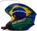 CAPACETE NEW LIBERTY THREE PATRIOTA 60 BRANCO/VERDE, MODELO: CAP-877BCVD
