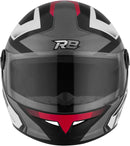 CAPACETE FECHADO R8 PRO BRILHANTE PRETO - VERDE TAM. 56