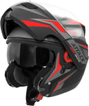 CAPACETE ESCAMOTEÁVEL ATTACK HSA VERMELHO TAM. 56
