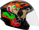 CAPACETE ABERTO NEW LIBERTY 3 COYOTE BRILHANTE PRETO TAM. 60