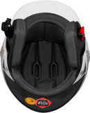 CAPACETE ABERTO NEW LIBERTY 3 PRO BRILHANTE PRETO – VERMELHO TAM. 60