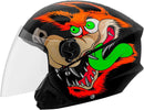 CAPACETE ABERTO NEW LIBERTY 3 COYOTE BRILHANTE PRETO TAM. 60