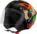 CAPACETE ABERTO NEW LIBERTY 3 COYOTE BRILHANTE PRETO TAM. 60