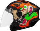 CAPACETE ABERTO NEW LIBERTY 3 COYOTE BRILHANTE PRETO TAM. 60
