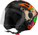 CAPACETE ABERTO NEW LIBERTY 3 COYOTE BRILHANTE PRETO TAM. 60