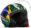 CAPACETE NEW LIBERTY THREE PATRIOTA 60 BRANCO/VERDE, MODELO: CAP-877BCVD