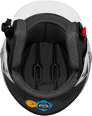 CAPACETE ABERTO NEW LIBERTY 3 PRO BRILHANTE PRETO – VERMELHO TAM. 60