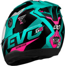 CAPACETE FECHADO EVOLUTION 788 G8 EVO FOSCO VERDE TURQUESA - PINK TAM. 58